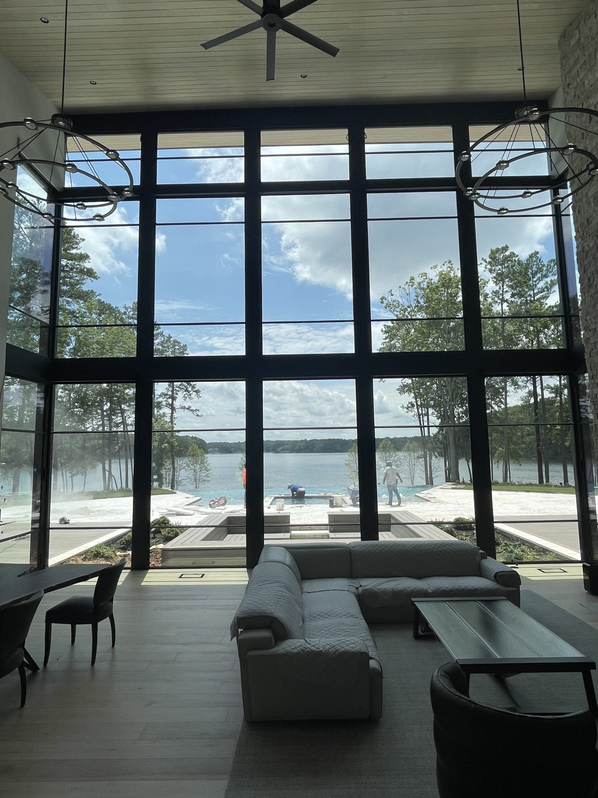 Custom steel window installation in Atlanta home