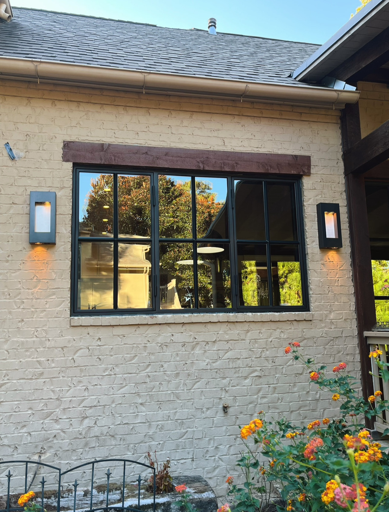 Modern steel door with glass panels in Buckhead Atlanta