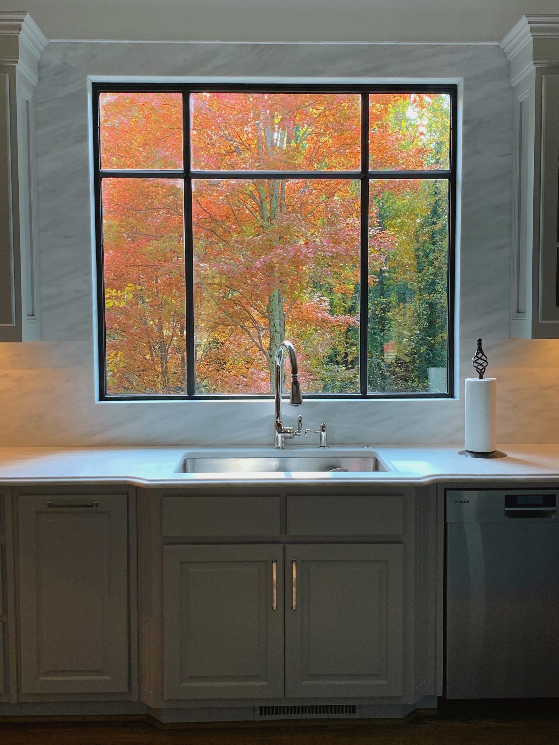 Custom steel windows installed in Canton GA home renovation