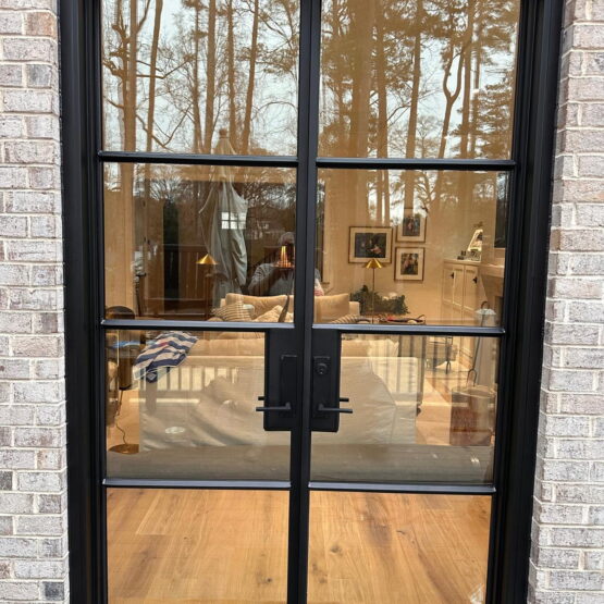 Modern Style Steel/Glass Double Doors